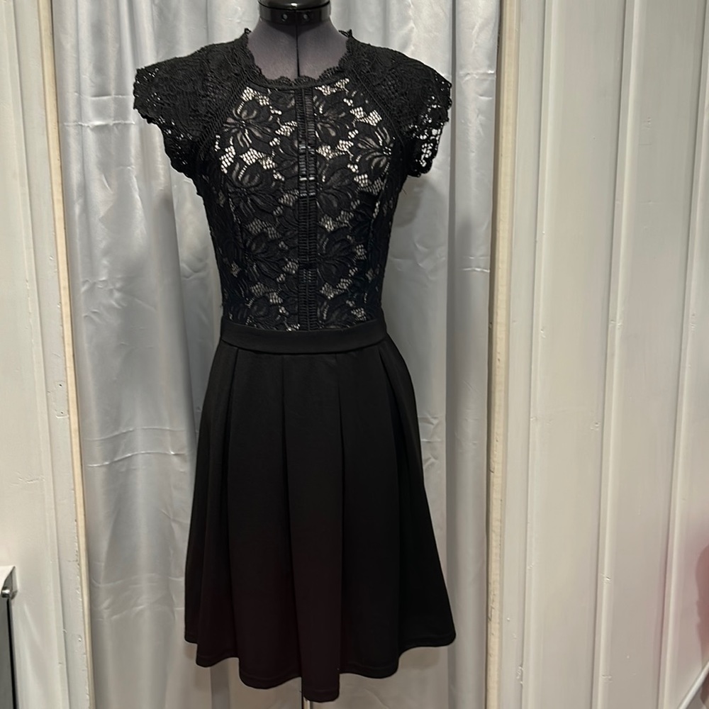 Black lace dress